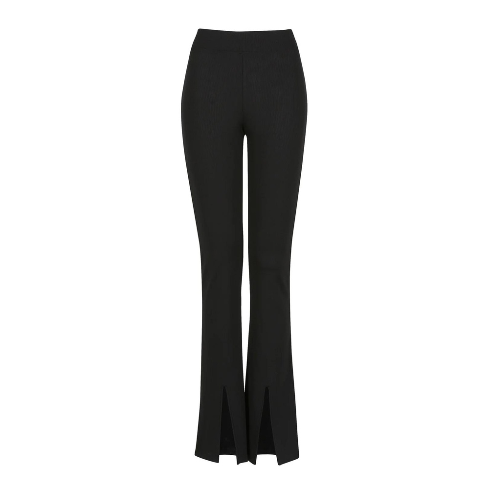 NYLORA Ribbed Damien Stretchy Split Hem Pants